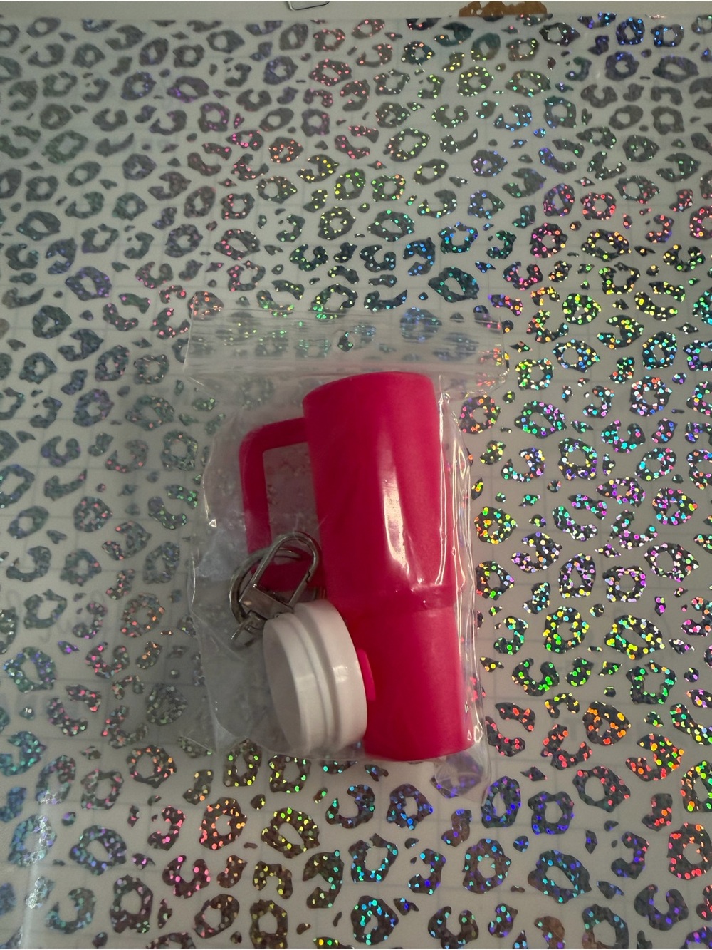 Pink Portable Phone Sanitizer Keychain - Travel UV Sterilizer